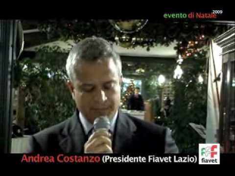 Cena Auguri -  Discorso del  Presidente Fiavet  Lazio   Andrea Costanzo