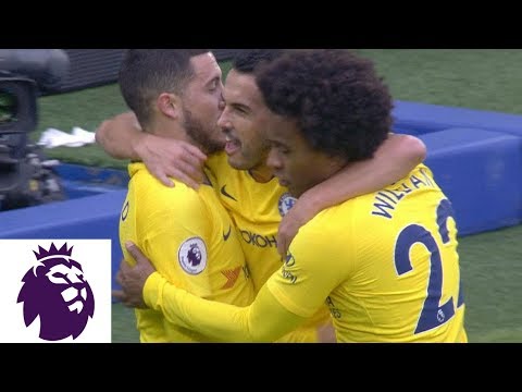 Video: Eden Hazard creates a goal for Pedro against Brighton | Premier League | NBC Sports