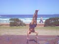 Brad - bar handstand to switch foot push ups @ Bondi Brad - bar handstand to switch foot push ups @ Bondi