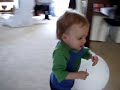 Grayson with his new punching balloon