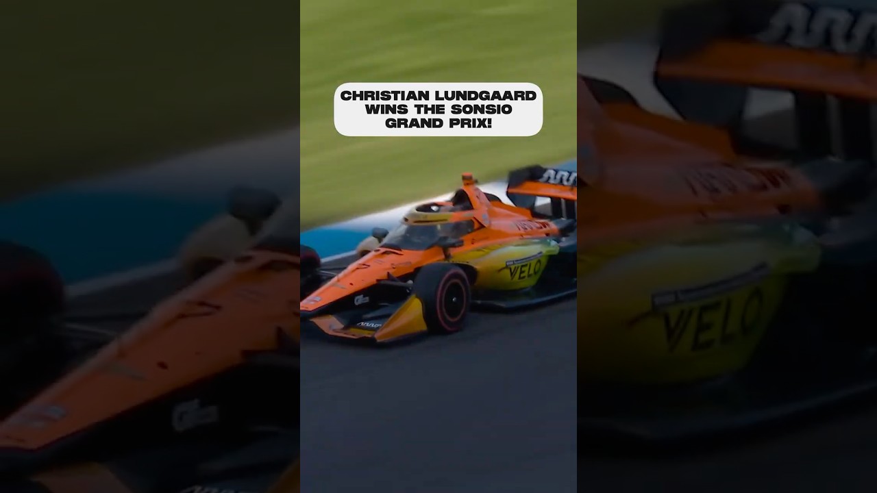 A NEW WINNER AT THE @indianapolismotorspeedway! #indycar #racing #christianlundgaard