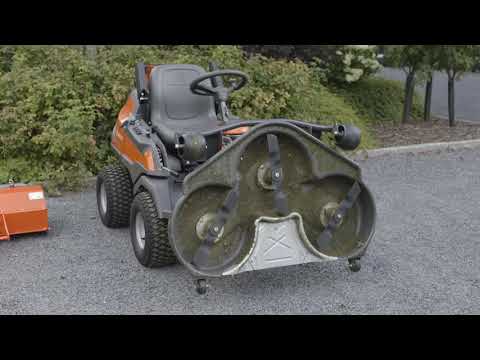 Садовый райдер бензиновый HUSQVARNA R 420TSX AWD - видео №1