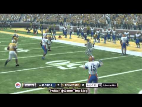 NCAA Football 13 Gameplay: Tim Tebow Heisman Challenge - Florida vs. Tennessee
