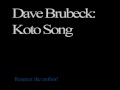Dave Brubeck - Koto Song (rare Version)