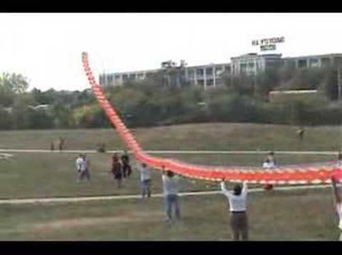 kite - 300 ft giant Chinese Dragon kite at East Meets West Kite and Cultural Festival, Boston, MA October 2007.