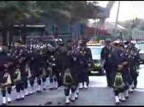 New York City Police Bagpipe Parade September 7 2007
