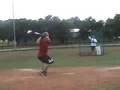 Ryan Parker taking batting practice