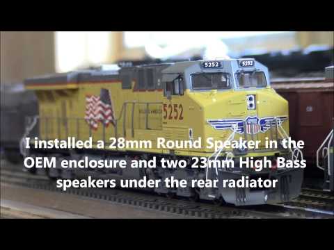 ES44AC - Newly released Genesis ES44AC Union Pacific C45ACCTE model from Athearn with QSI's newest GE sound file on the Titan decoder.