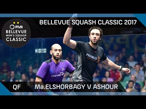 Squash: Ma.ElShorbagy v Ashour - Bellevue Squash Classic 2017 QF Highlights