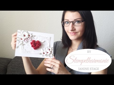 Romantische Hochzeitskarte | Papier Rosen