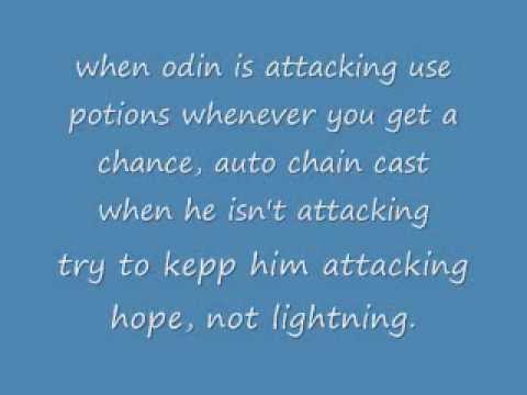 how to beat odin ff13