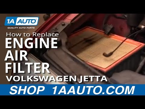 How To Install Replace Engine Air Filter Volkswagen VW Jetta 2.0L 93-98 1AAuto.com