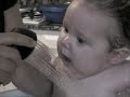 Grace taking a bath & drinking from the faucet.