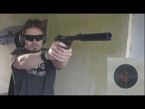 Ruger MKIII 22/45 with silencer 25 meters