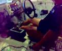 cranking the drag car