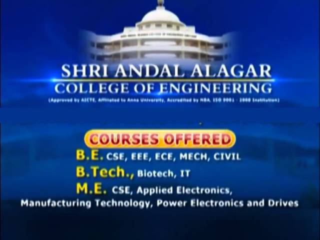 Shri Andal Alagar College of Engineering video #1