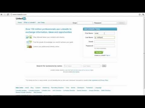 how to sign up on linkedin