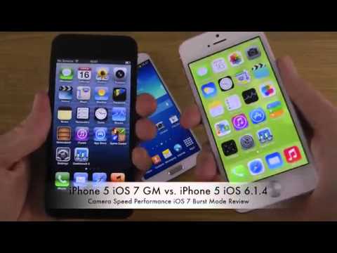 iPhone 5 iOS 7 GM vs. iPhone 5 iOS 6.1.4 - Camera Speed Performance iOS 7 Burst Mode Review