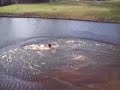 Bmx jumping into pond nose dive Bmx jumping into pond nose dive