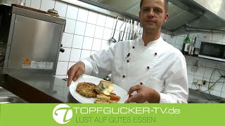 Gebratener Zander auf Kohlrabi-Tomaten-Gemüse mit Kartoffel-Kürbis Rösti