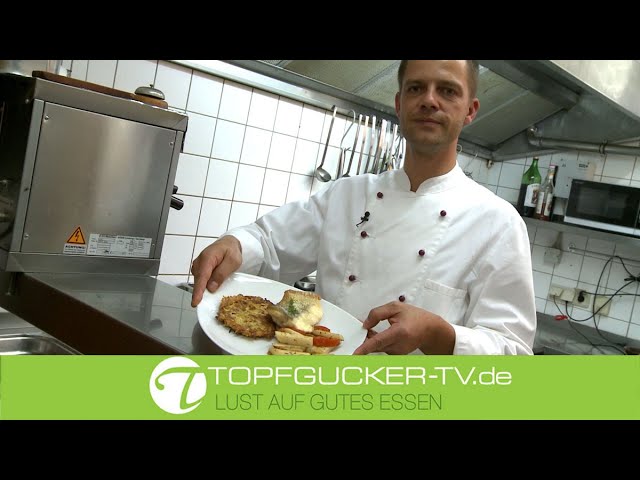 Gebratener Zander auf Kohlrabi-Tomaten-Gemüse mit Kartoffel-Kürbis Rösti
