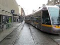 Luas Trams reversing at Abbey Sreet Dublin