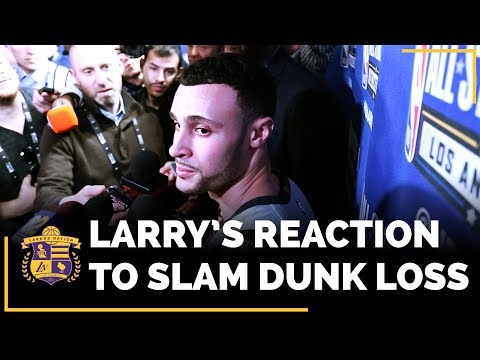 Video: 2018 NBA Slam Dunk Contest: Larry Nance Jr. REACTS To Getting Beat By Donovan Mitchell