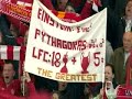 The Kop welcome the players to the pitch pre-game.