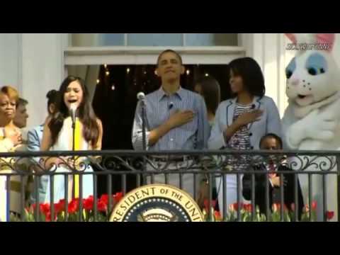 Jessica Sanchez sings National Anthem at White House