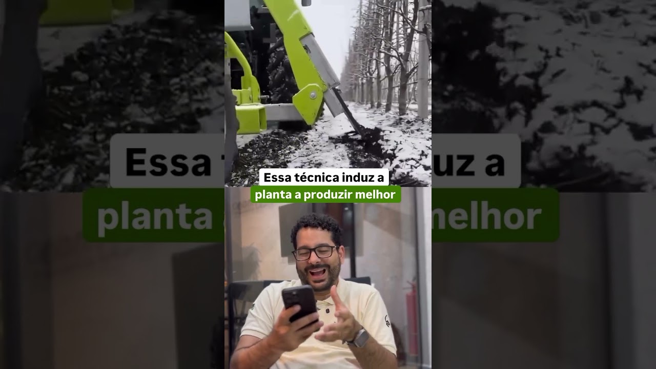 Parece que está destruindo… mas está fazendo produzir MAIS 🍐🤯🌳 #agro #curiosidade #tecnologia