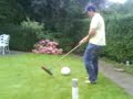 golfen met een bezem golfen met een bezem