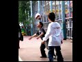 sacha and roee playing soccer