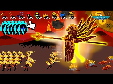 VS GIANT Boss LAVA SPEARTON Missions 14 | Best Strategy Stickman War Legacy Huge Update MOD Army