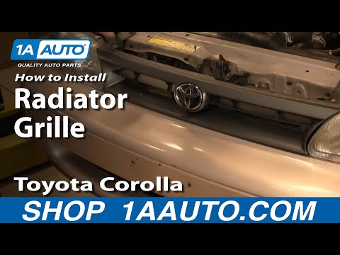 How To Install Replace Broken Radiator Grill Toyota Corolla 93-95 1AAuto.com