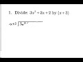 Division of Polynomialspart 2
