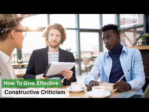 [Video] How To Give Effective Constructive Criticism - StartUp Mindset