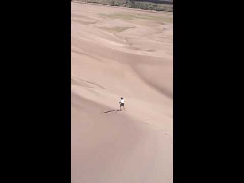 Running in the Great Sand Dunes National Park, Colorado