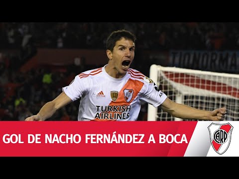 PASE, CENTRO Y DEFINICIÓN. Nacho Fernández ponía el 2-0 frente a Boca.