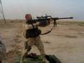 Shoulder firing the M107 Barrett