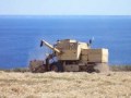 old New Holland combine working in Sark