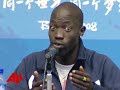 U.S. Flagbearer Avoids Political Questions