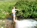 danielle in the river .. she fell x danielle in the river .. she fell x
