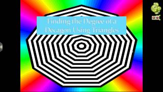Finding the Degree of a Decagon