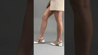 Video Босоножки женские кожаные белого цвета 9448/36