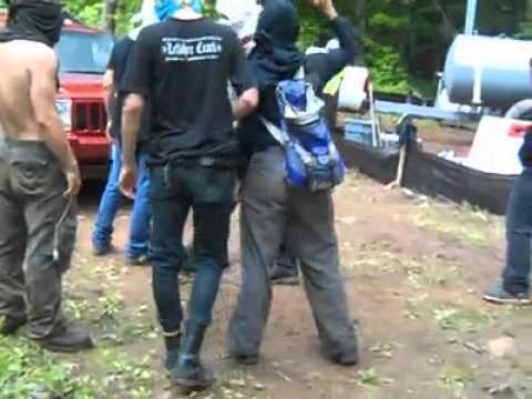CAUTION: EXPLICIT LANGUAGE
Protester Andrea Ladenthin's video of her group disrupting Gogebic Taconite employees. These type of protests have been denounced by mining supporter Governor Scott Walker and also the Bad River Band of Lake Superior Chippewas, which opposes the proposed mine. CAUTION: EXPLICIT LANGUAGE
Protester Andrea Ladenthin's video of her group disrupting Gogebic Taconite employees. These type of protests have been denounced by mining supporter Governor Scott Walker and also the Bad River Band of Lake Superior Chippewas, which opposes the proposed mine.