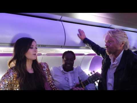 In flight entertainment on Virgin America flight