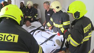 Hasičské cvičení v Domově pro seniory