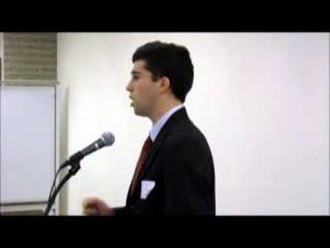 ChordomaFoundation - Josh Sommer pitching at Echoing Green's selection weekend (May 2, 2008).