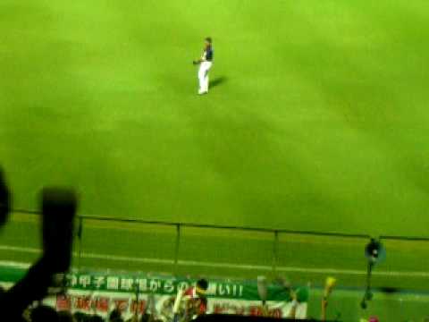 阪神ファンに大人気のラミレス（2007年8月31日）