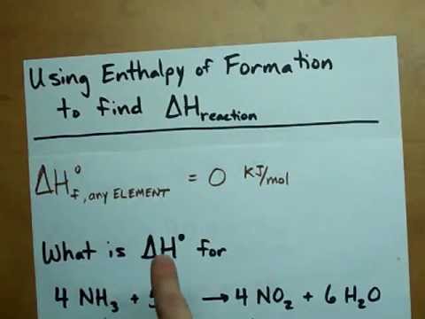 how to calculate enthalpy